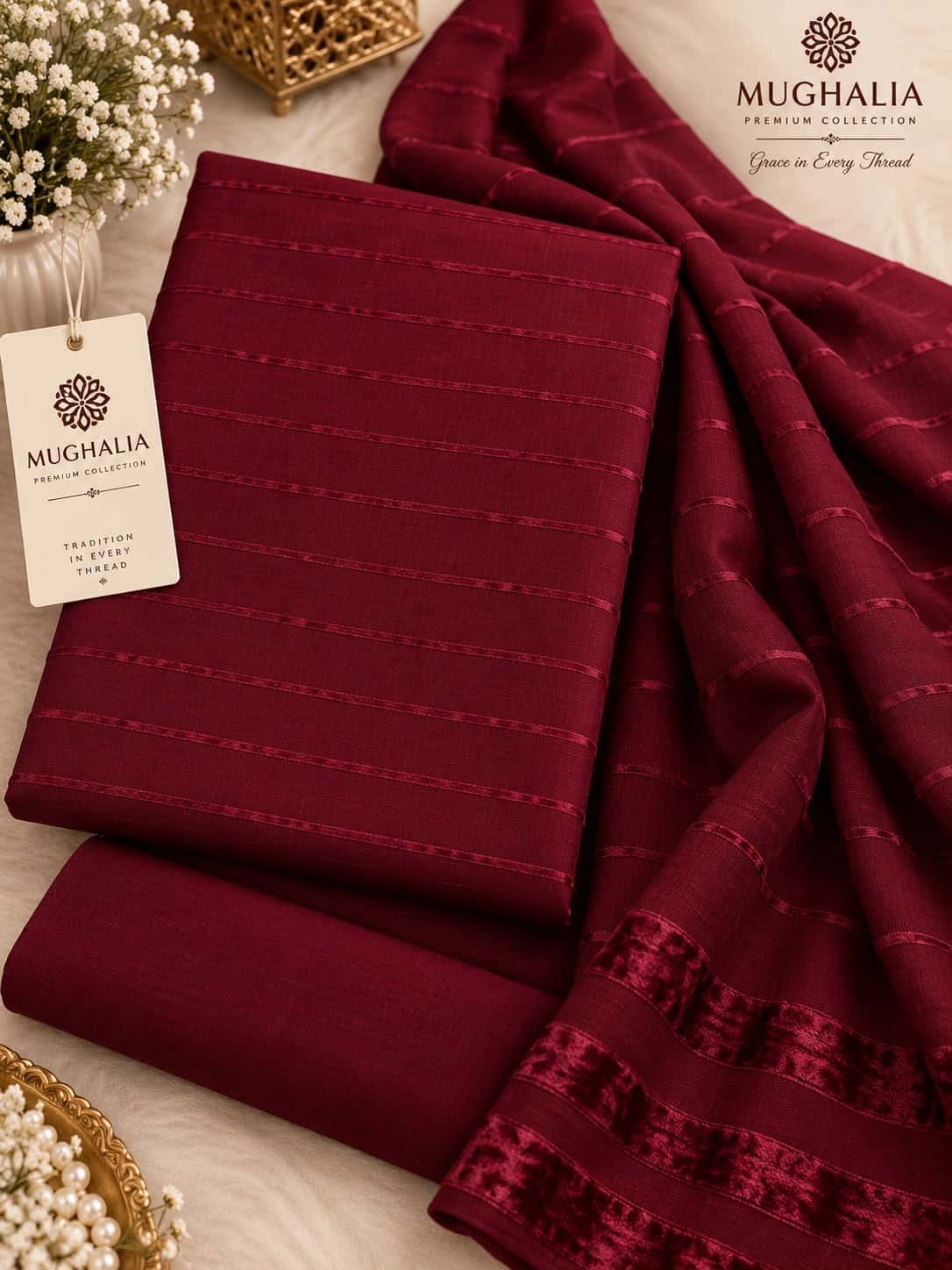 Mughalia Danakh 3 Piece Winter Suit