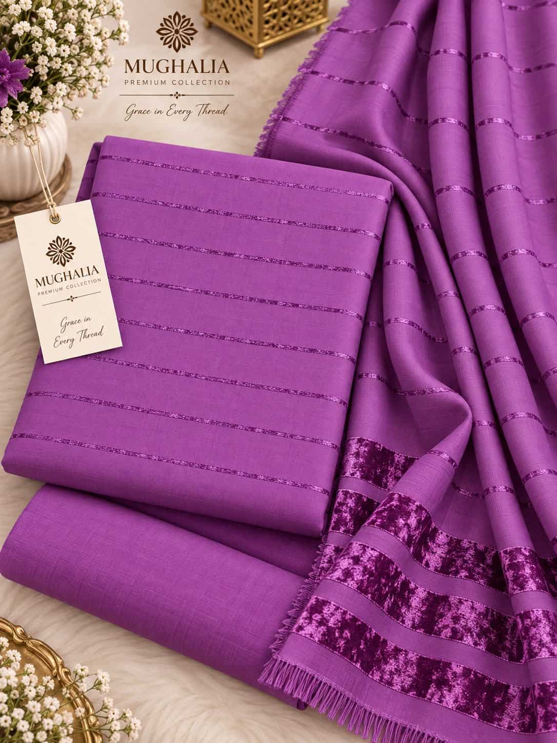 Mughalia Danakh 3 Piece Winter Suit