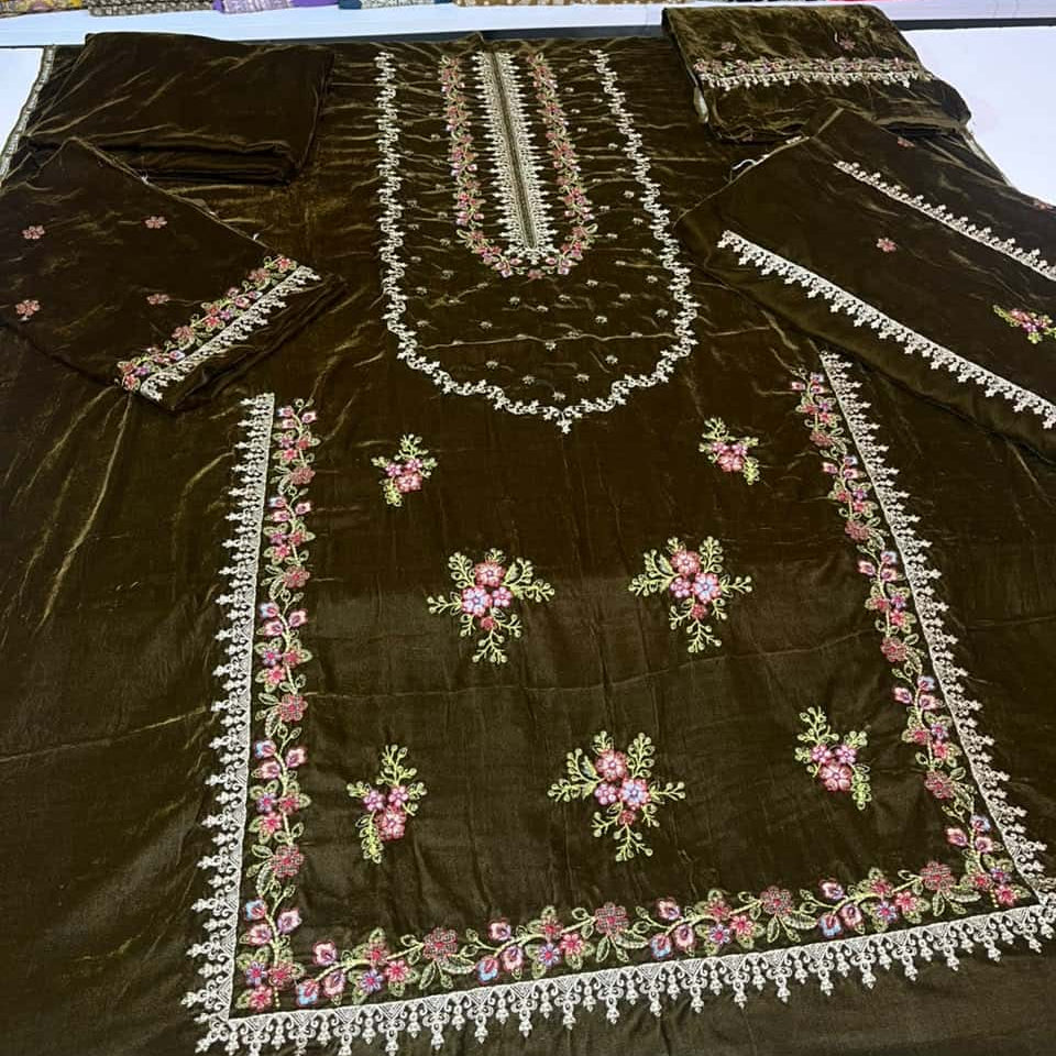 Velvet Micro 9000 3PC Embroidered