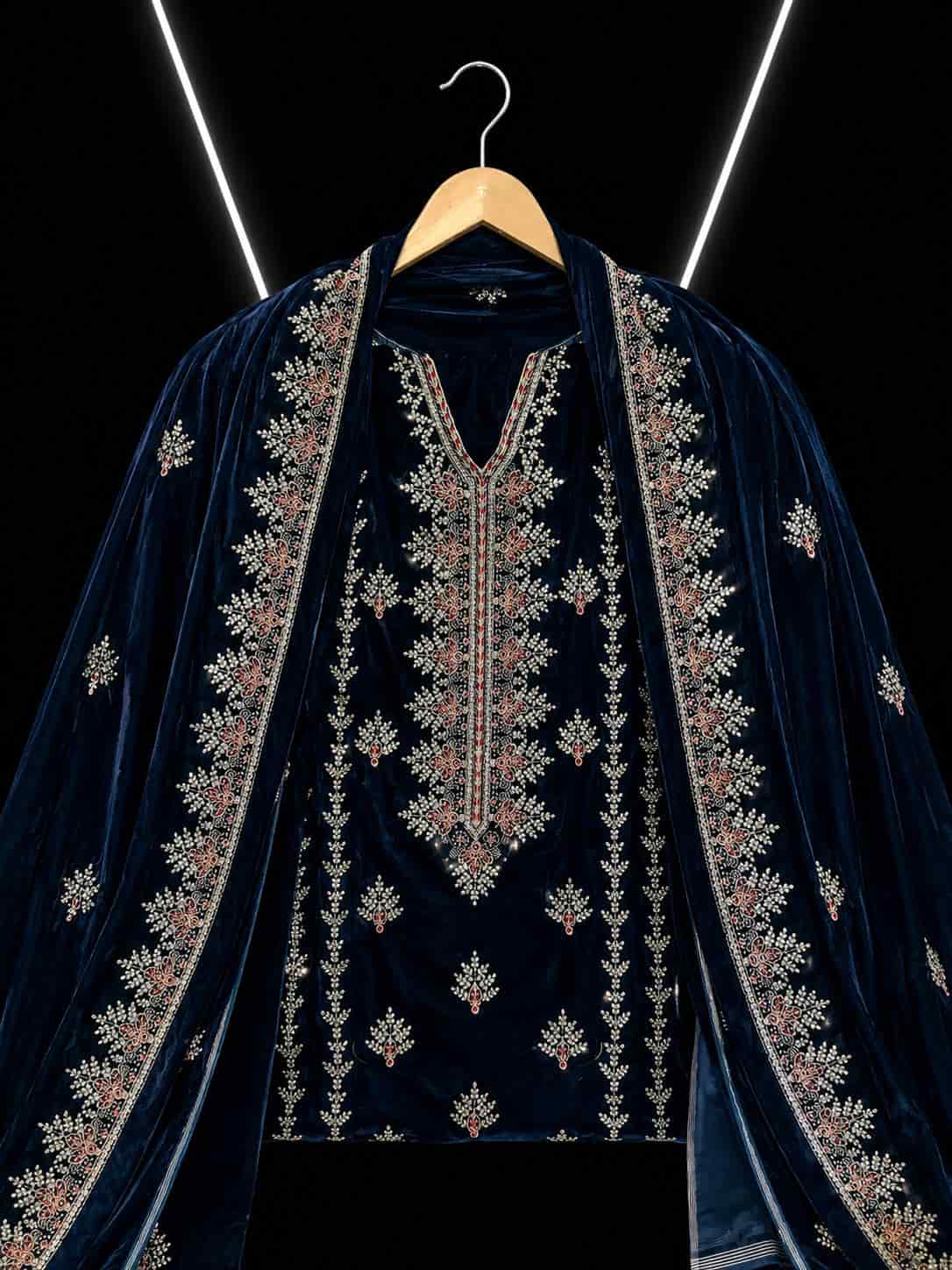 Premium Micro 9000 Velvet 3Pc Embroidered Suit ✨