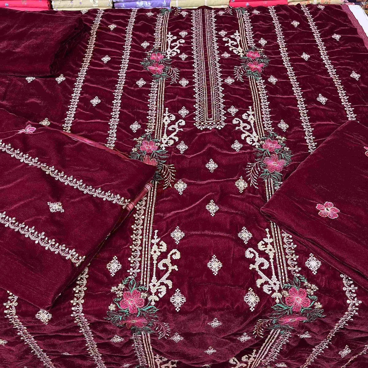 Premium Micro 9000 Velvet 3 Piece Suit – Winter Collection