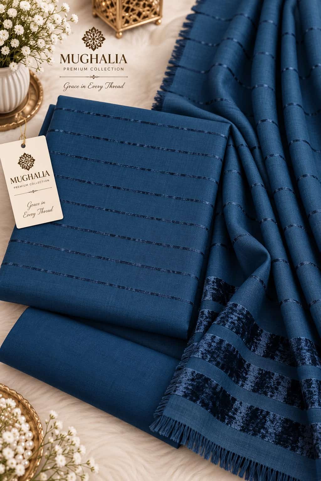 Mughalia Danakh 3Pc – Classic Winter Collection