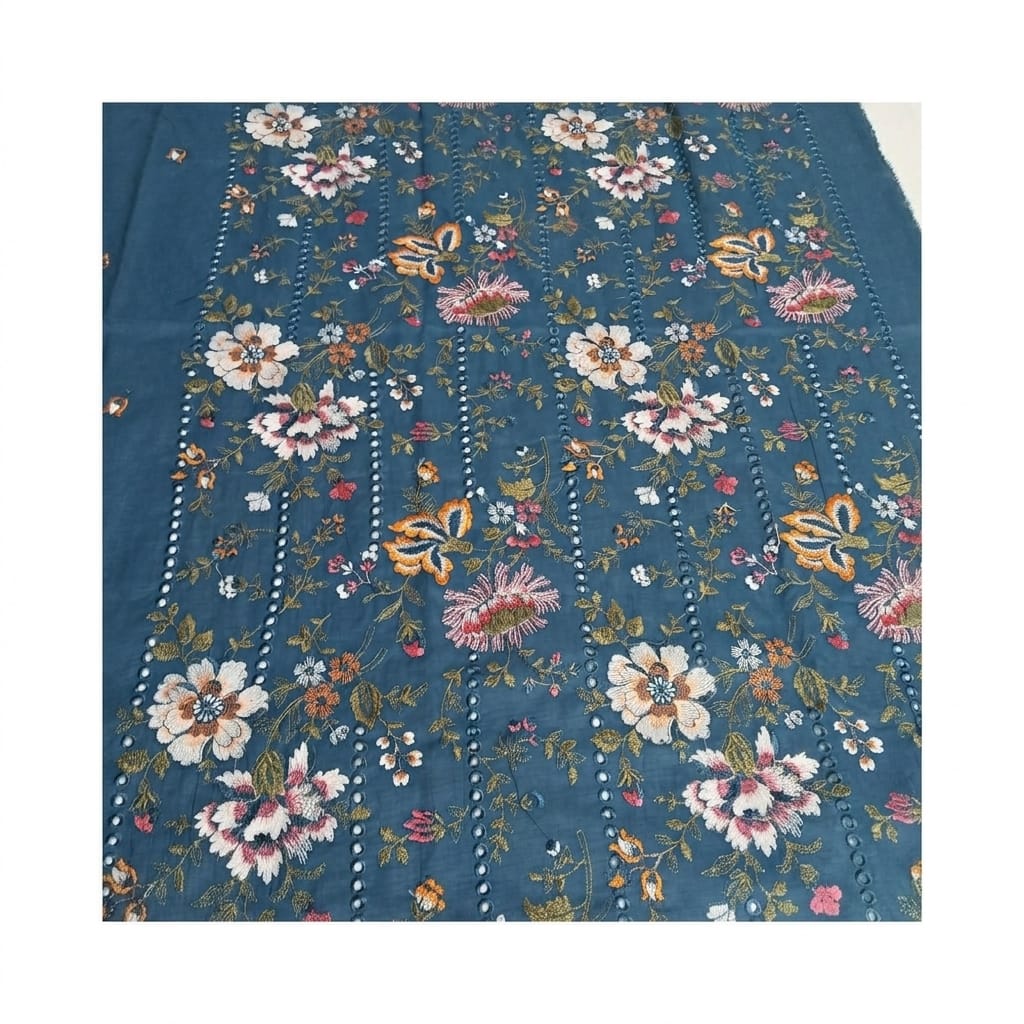 Peacock Blue Embroidery 2pc