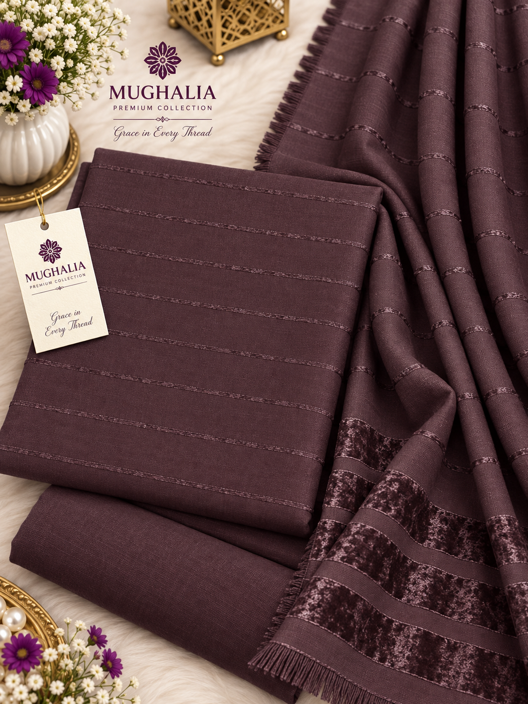 Mughalia Danakh 3 Piece Winter Suit