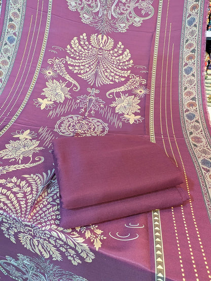 🩵 Original Wool Shawl 3PC – Maria B Inspired 🩵