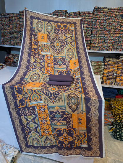 🩵 Original Wool Shawl 3PC – Maria B Inspired