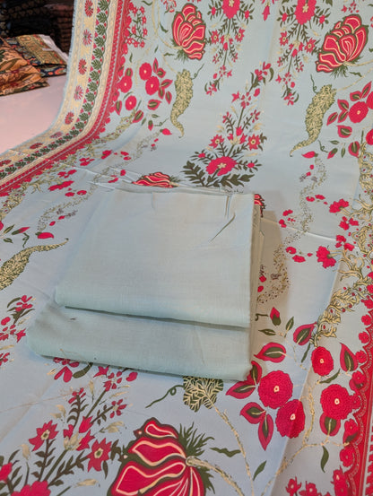 🩵 Original Wool Shawl 3PC – Maria B Inspired 🩵