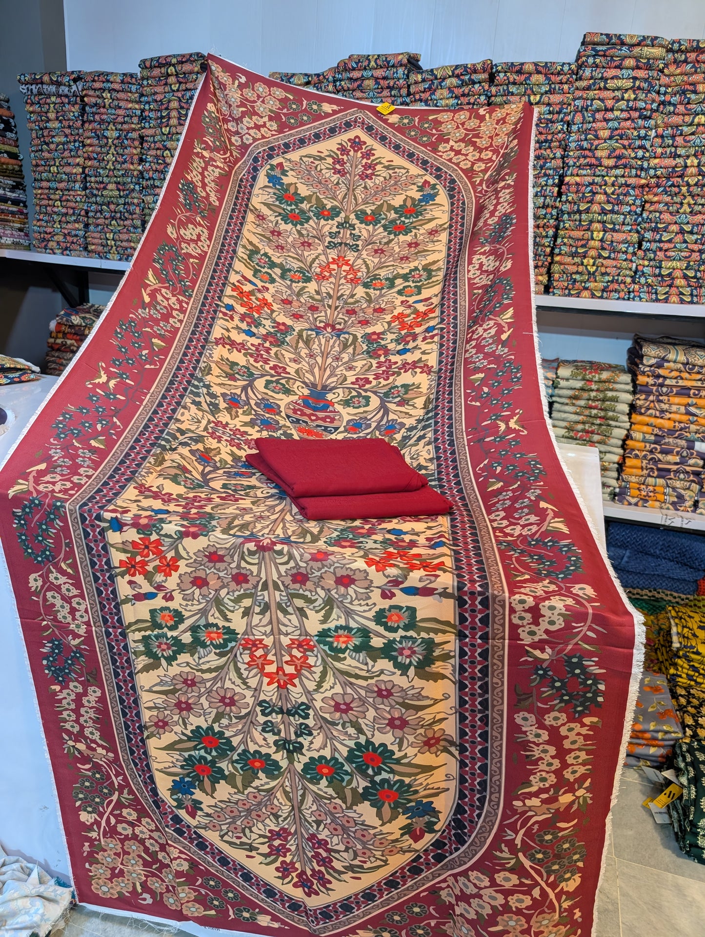 🩵 Original Wool Shawl 3PC – Maria B Inspired 🩵