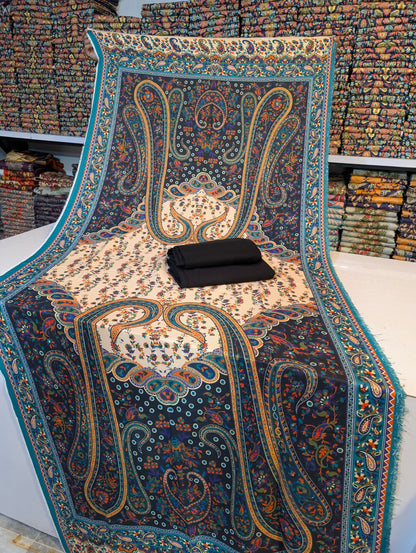 🩵 Original Wool Shawl 3PC – Maria B Inspired