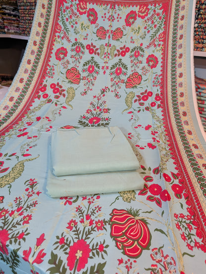 🩵 Original Wool Shawl 3PC – Maria B Inspired 🩵