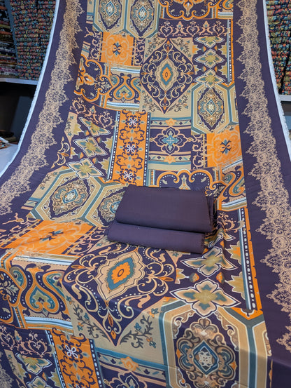 🩵 Original Wool Shawl 3PC – Maria B Inspired